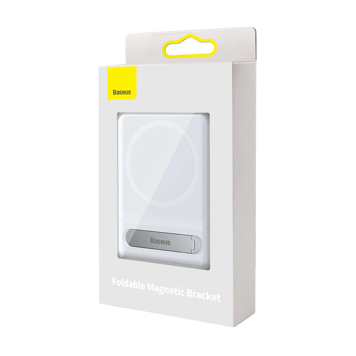 Foldable phone stand with magnetic holder, white 5