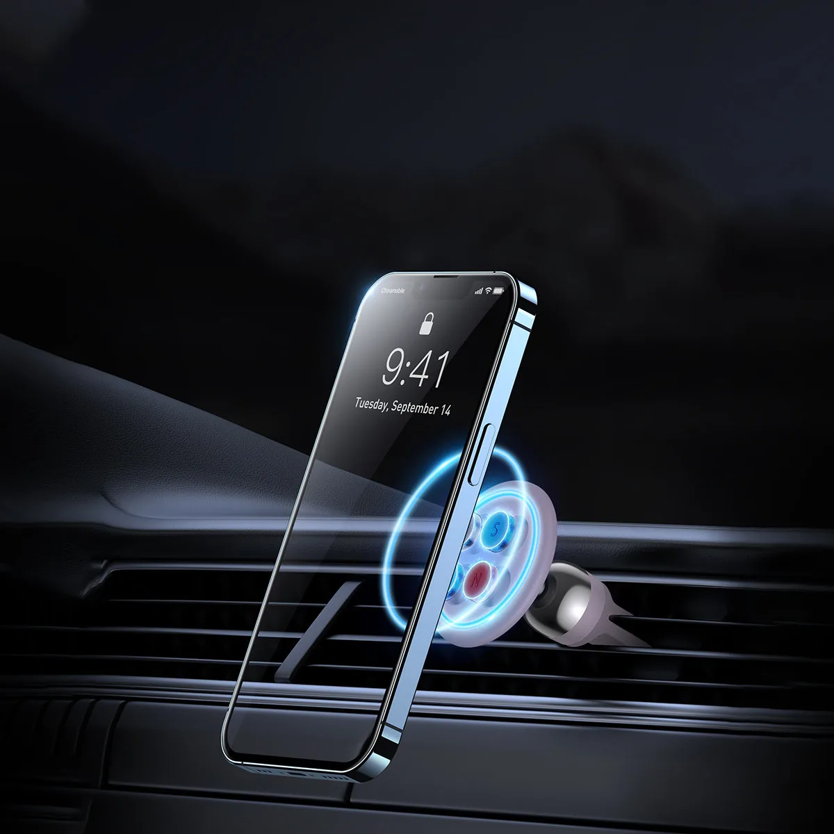 C01 Suport magnetic violet pentru smartphone-uri (suport pentru grila de ventilație) 8