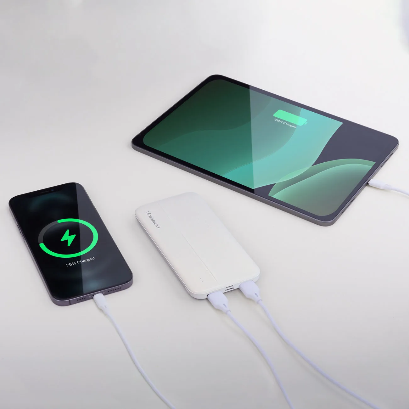 Baterie externă Li-Po 10000mAh 2xUSB Alb 5