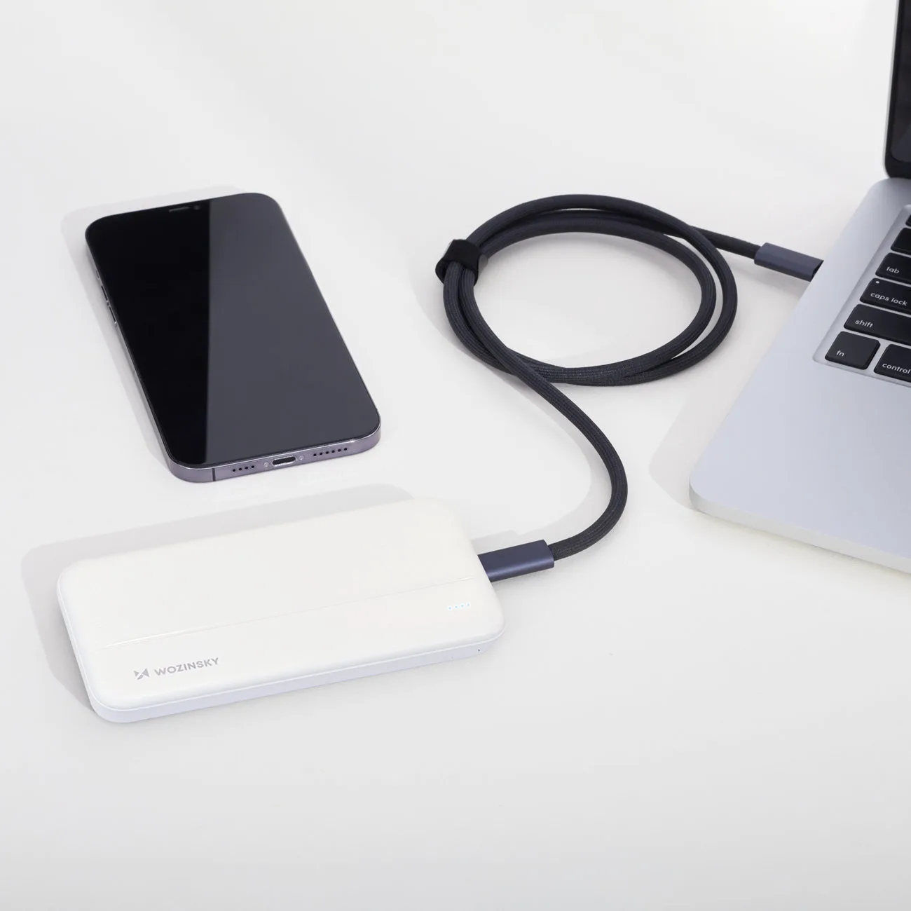 Baterie externă Li-Po 10000mAh 2xUSB Alb 9