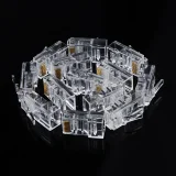 RJ45 8P8C UTP Cat. 5/5e sodrott érpár csatlakozó, átlátszó, 100 db. 9