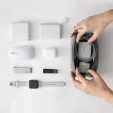 Geantă, husă, organizator, husă multifuncțională pentru accesorii, 19x12x8 cm, gri 3