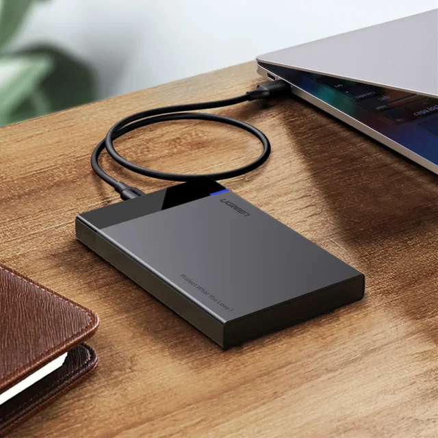 2,5 hüvelykes, 6 TB-os SATA merevlemez-ház USB-C 3.0 csatlakozóval, fekete