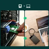 2,5-Zoll-SATA-Festplattengehäuse mit 6 TB und USB-C 3.0, schwarz 3