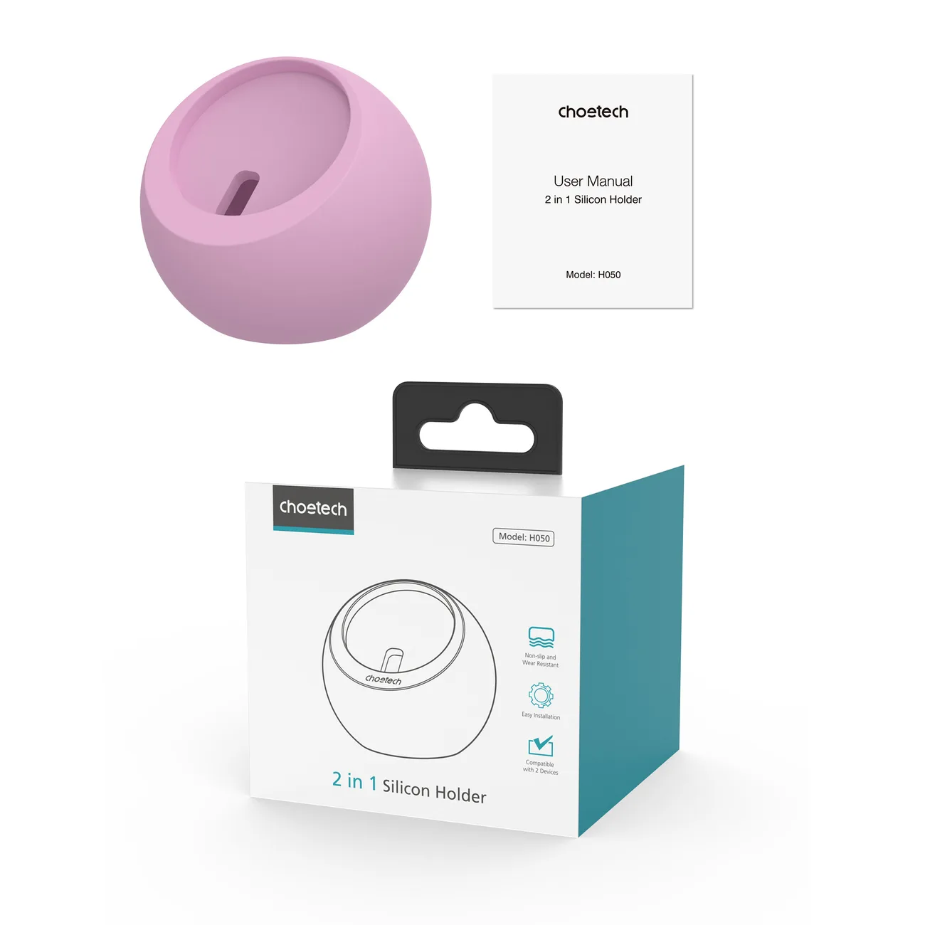Induction charger stand, MagSafe phone stand, pink 5
