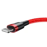 Wytrzymały elastyczny kabel przewód USB Iphone Iphone Lightning QC3.0 2.4A 0.5M czerwony 2