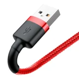 Wytrzymały elastyczny kabel przewód USB Iphone Iphone Lightning QC3.0 2.4A 0.5M czerwony 3