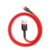 Wytrzymały elastyczny kabel przewód USB Iphone Iphone Lightning QC3.0 2.4A 0.5M czerwony 6
