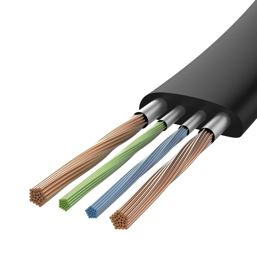 Flat USB-C cable with holder, 2A, 23 cm, black 11