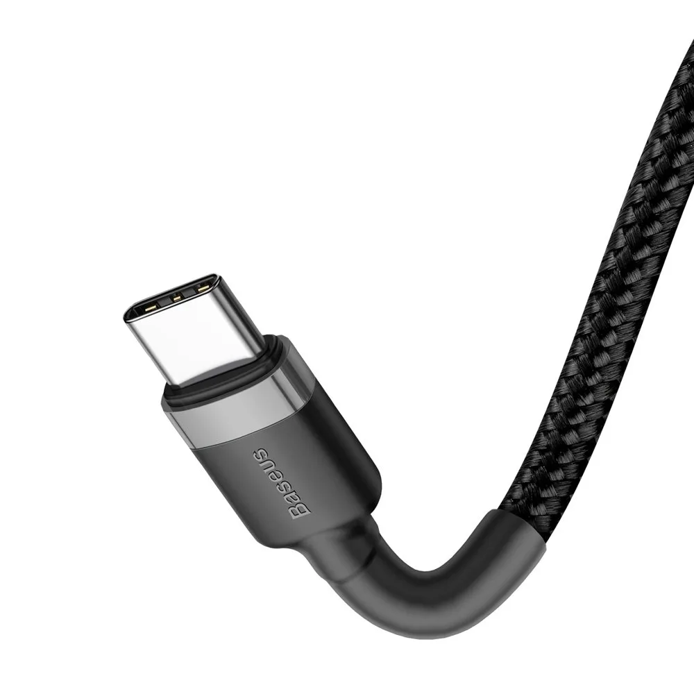 Tartós, rugalmas USB-C PD 2.0 60 W 20 V 3 A QC3.0 kábel, 1 m, fekete-szürke 6