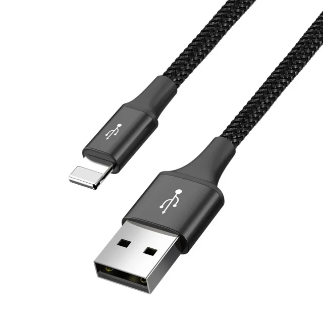 4 az 1-ben USB-kábel 2 x iPhone Lightning – USB-C – microUSB, nylon fonott, 3,5 A, 1,2 m, fekete