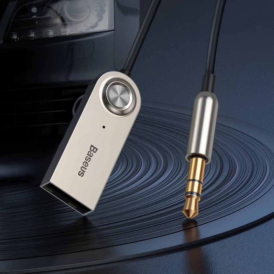 BA01 Bluetooth 5.0 audio receiver, AUX jack audio adapter cable, black 9