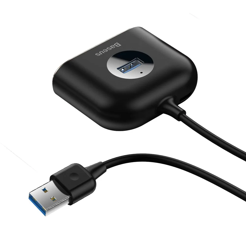 4-in-1 USB Hub Adapter USB 3.0 to USB 3.0*1 + USB 2.0*3 1m Black 4
