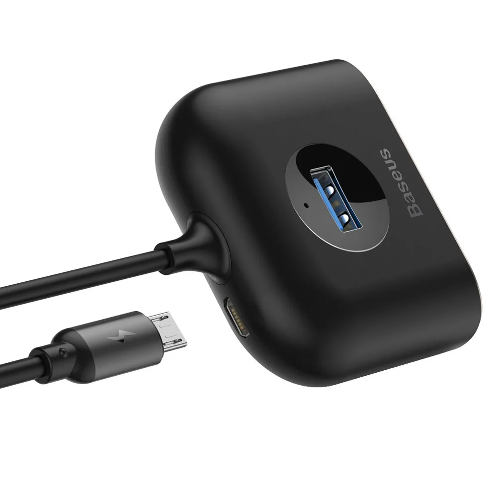 4-in-1 USB Hub Adapter USB 3.0 to USB 3.0*1 + USB 2.0*3 1m Black 5