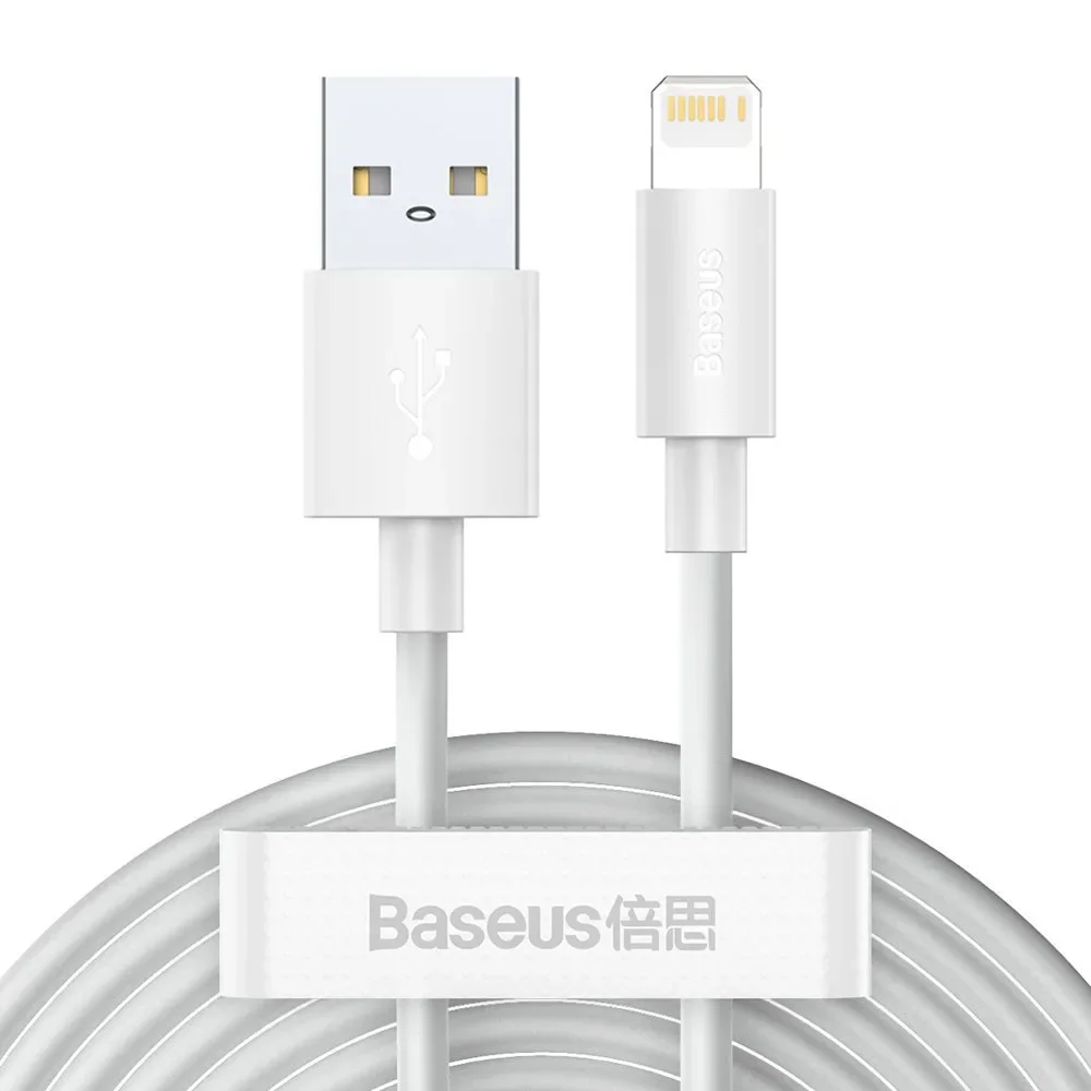 2x USB-C – iPhone Lightning kábel, gyors töltés, Power Delivery, 1,5 m, fehér