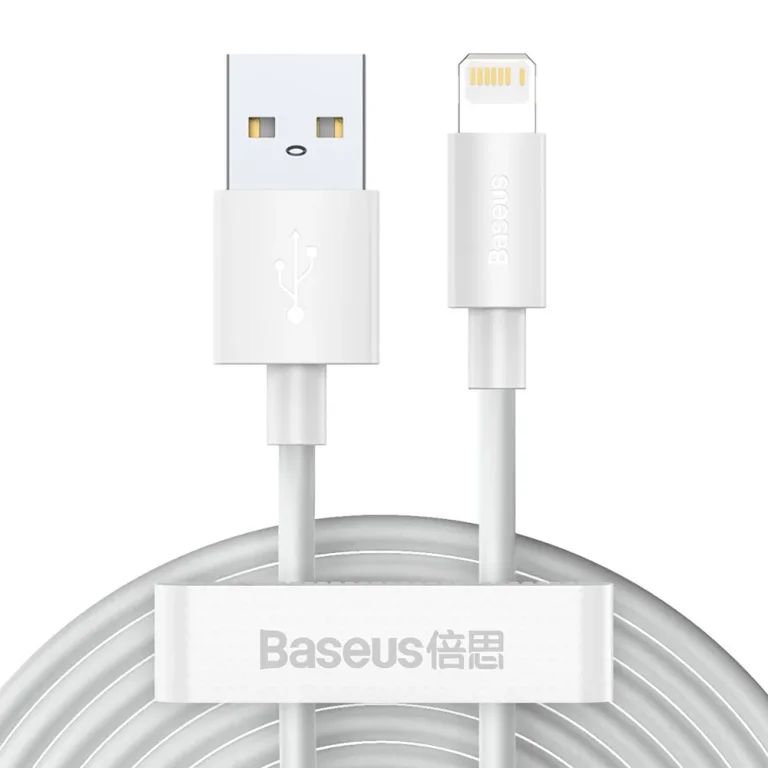 2x USB-C – iPhone Lightning kábel, gyors töltés, Power Delivery, 1,5 m, fehér
