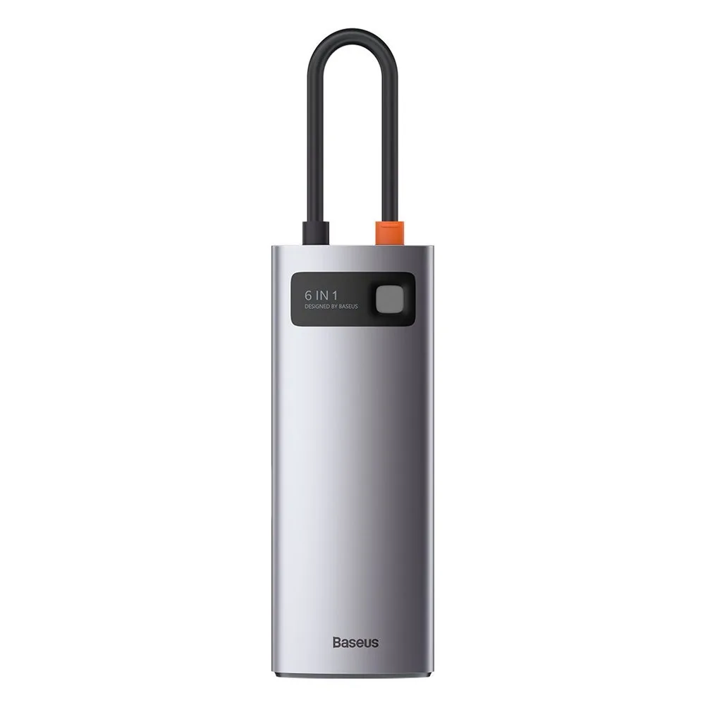 Multifunkčný rozbočovač USB-C PD HDMI 6 v 1 s 3x portmi USB 3.2 a RJ45 – sivý 8