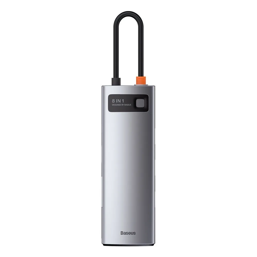 8-in-1-Multifunktions-Hub: USB, USB-C PD 100 W, HDMI, SD- und microSD-Kartenleser, 3x USB 3.2, RJ45, Grau 2