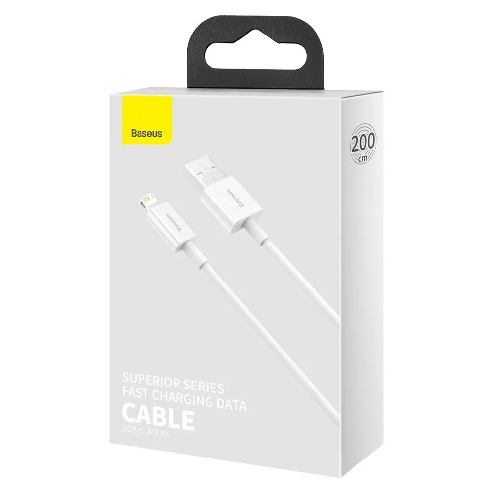 Superior kabel przewód USB Iphone Lightning 2.4A 2m Biały 5