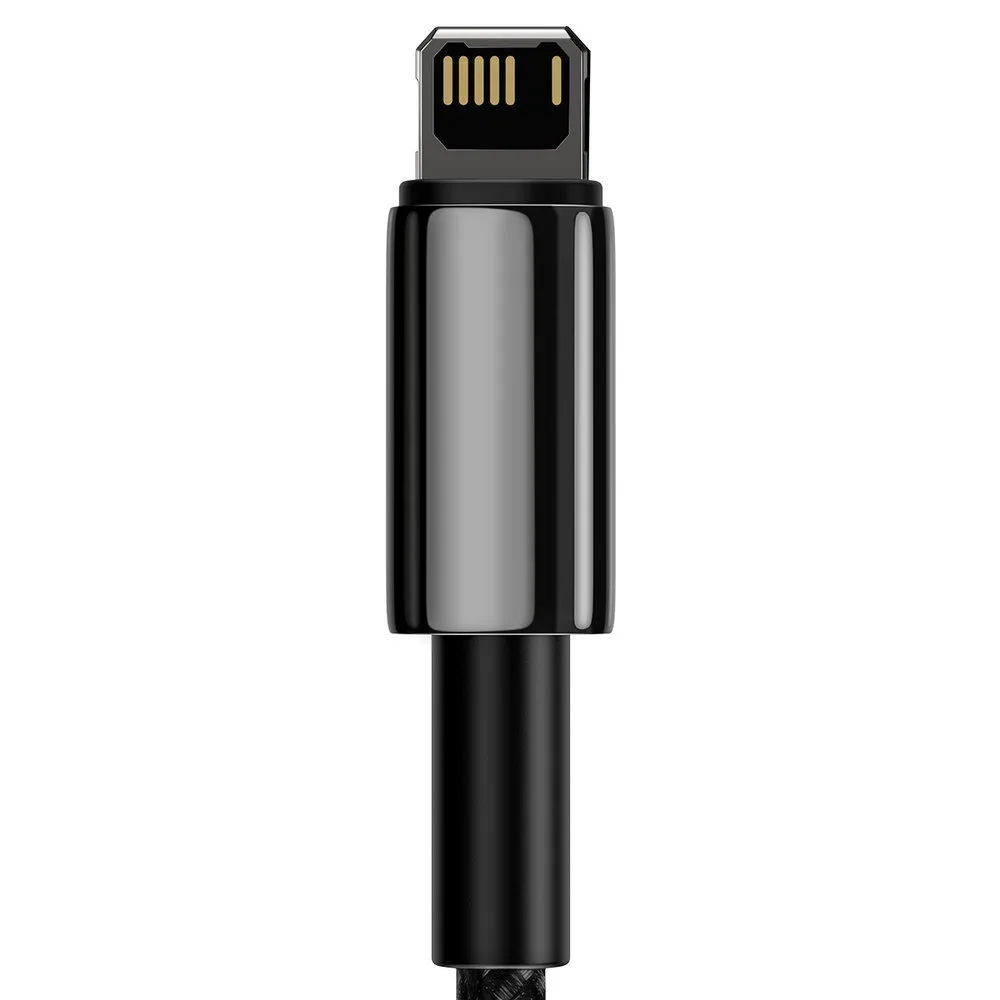 Mocny przewód kabel w oplocie USB Iphone Lightning 2.4 A 2 m czarny 7