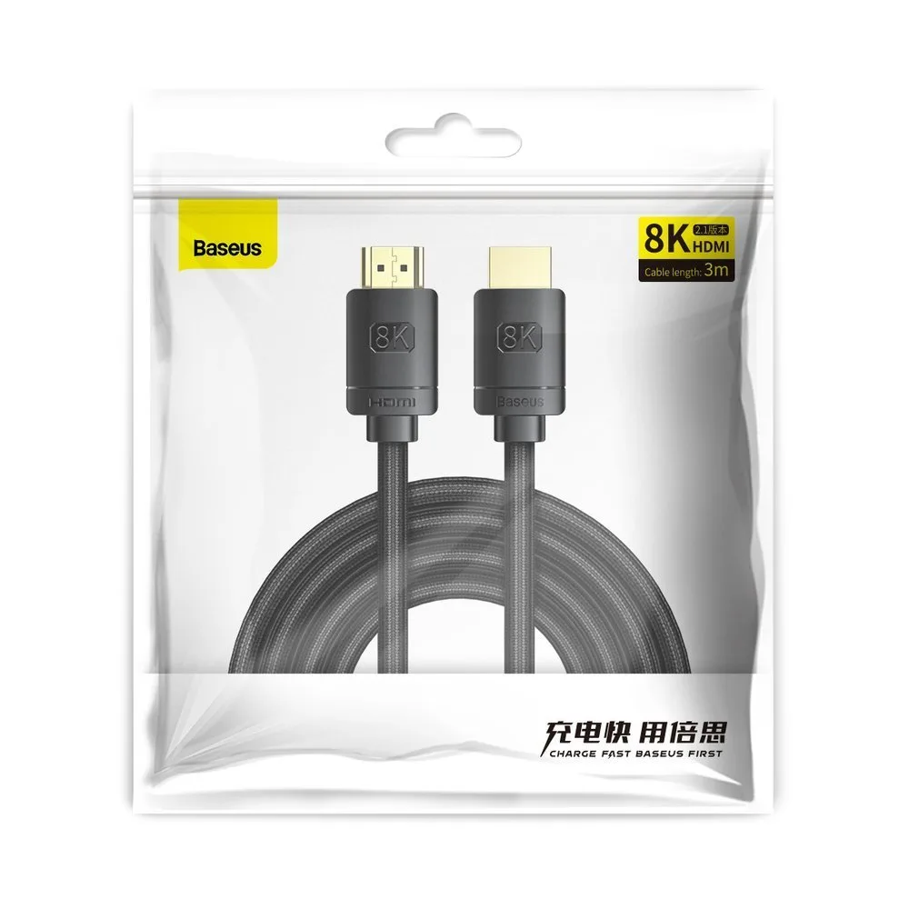 Kabel HDMI 2.1 8K 60 Hz eARC QMS Dynamic HDR VRR ALLM 3m czarny 5