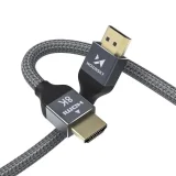 HDMI 2.1 kábel 8K 60 Hz 48 Gbps 4K 120 Hz 2K 144 Hz 1 m ezüst 6