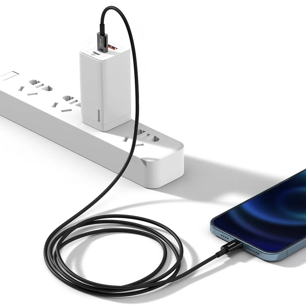 Superior USB-C to iPhone Lightning cable for fast charging, 20W, 1m, black 11