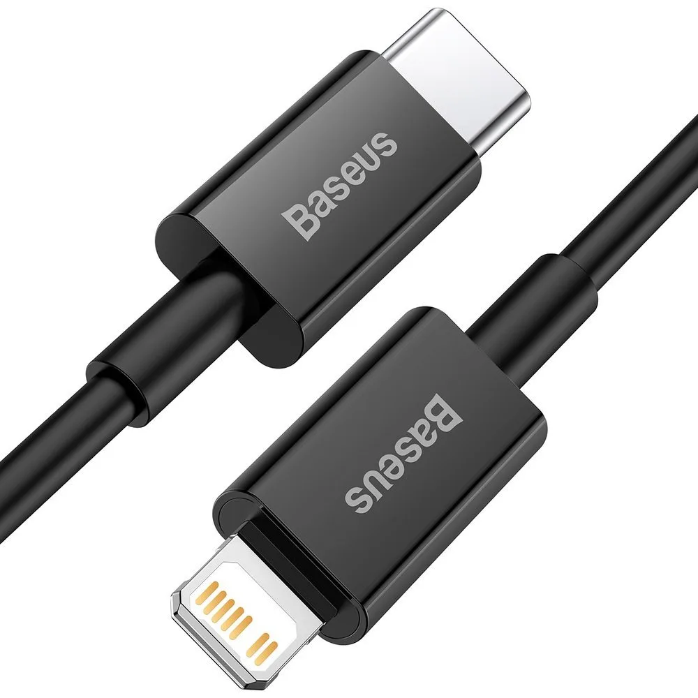Superior USB-C to iPhone Lightning cable for fast charging, 20W, 1m, black 2