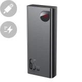 Adaman Power Bank 2x USB, 1x USB-C, 1x microUSB, 20000 mAh, 65 W-os gyorstöltés, fekete