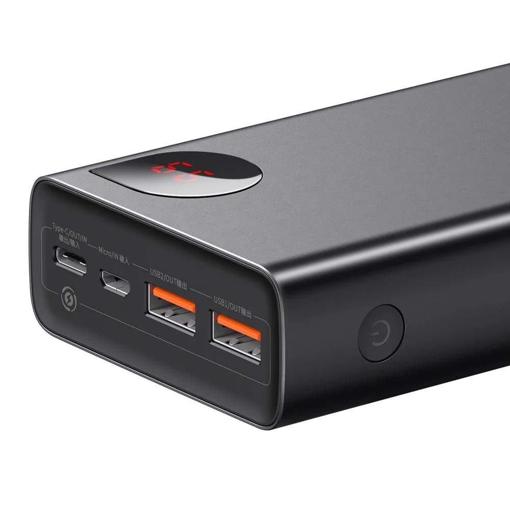 Adaman Power Bank 2x USB, 1x USB-C, 1x microUSB, 20000 mAh, 65 W-os gyorstöltés, fekete 4