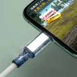 Mocny kabel przewód w oplocie USB microUSB 2.4A 1m czarny 10