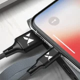 Mocny kabel przewód w oplocie USB microUSB 2.4A 1m czarny 7