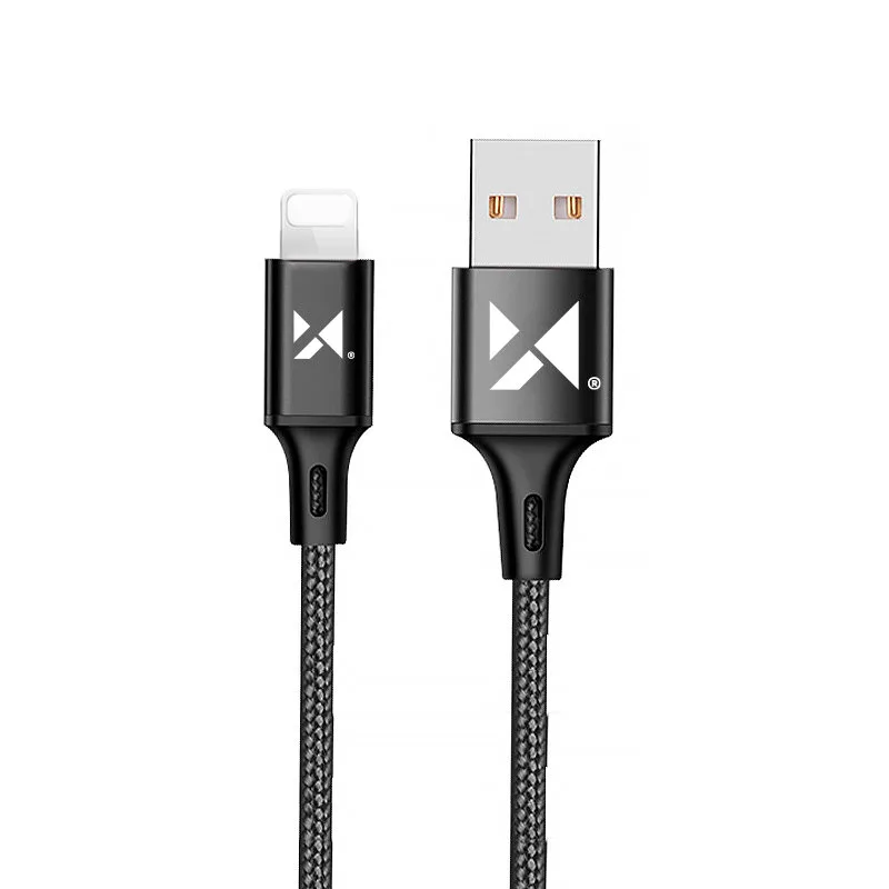 Kabel przewód USB Iphone Lightning 2.4A 1m czarny