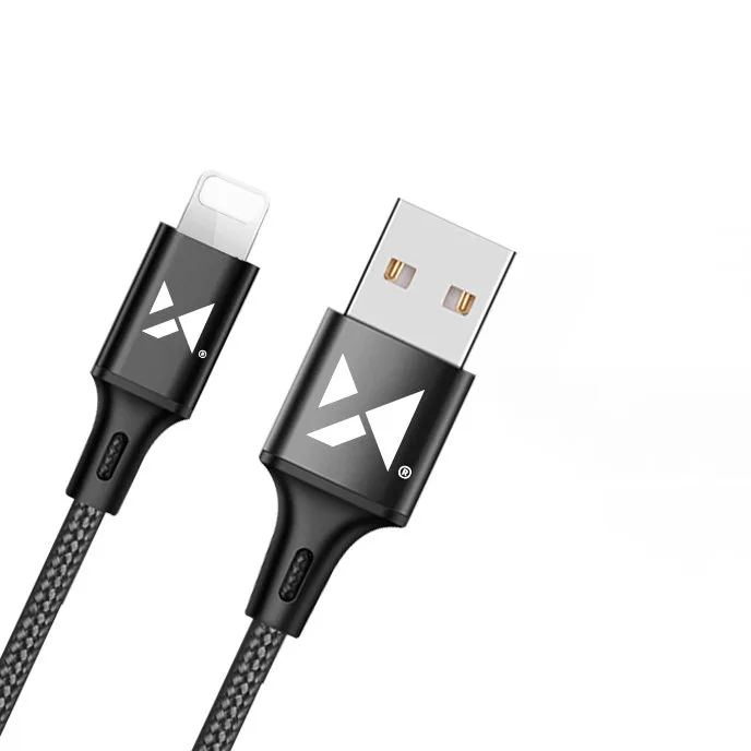 Kabel przewód USB Iphone Lightning 2.4A 1m czarny 2