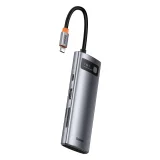 Višenamjenski 7-u-1 USB Type-C HDMI čitač TF kartica i hub, sivi 2