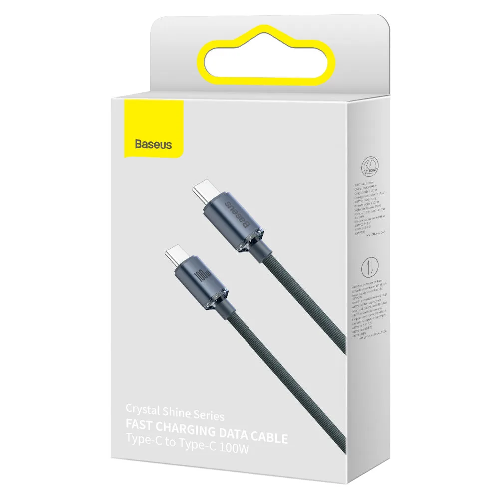 Cablu USB-C la USB-C de 100 W pentru încărcare rapidă și transfer de date, 2 m, negru 5