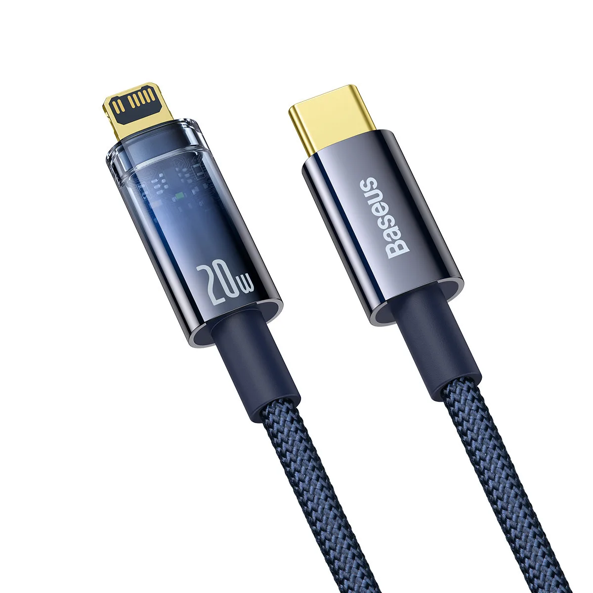 Explorer sorozatú USB-C – iPhone Lightning kábel, 20 W, 1 m, kék
