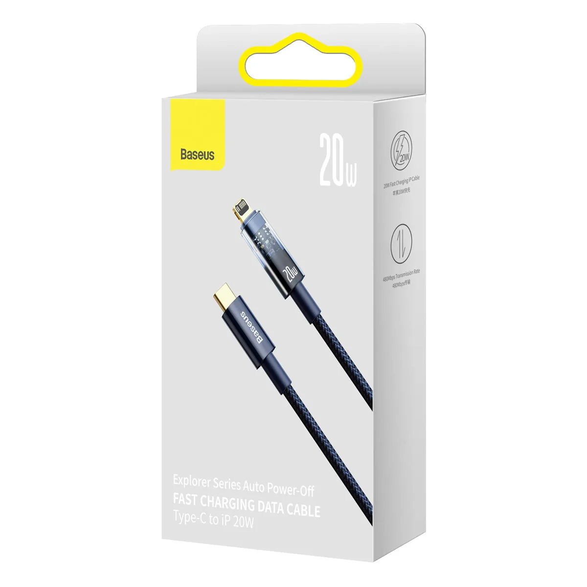 Explorer Series USB-C to iPhone Lightning Cable, 20W, 1m, Blue 5