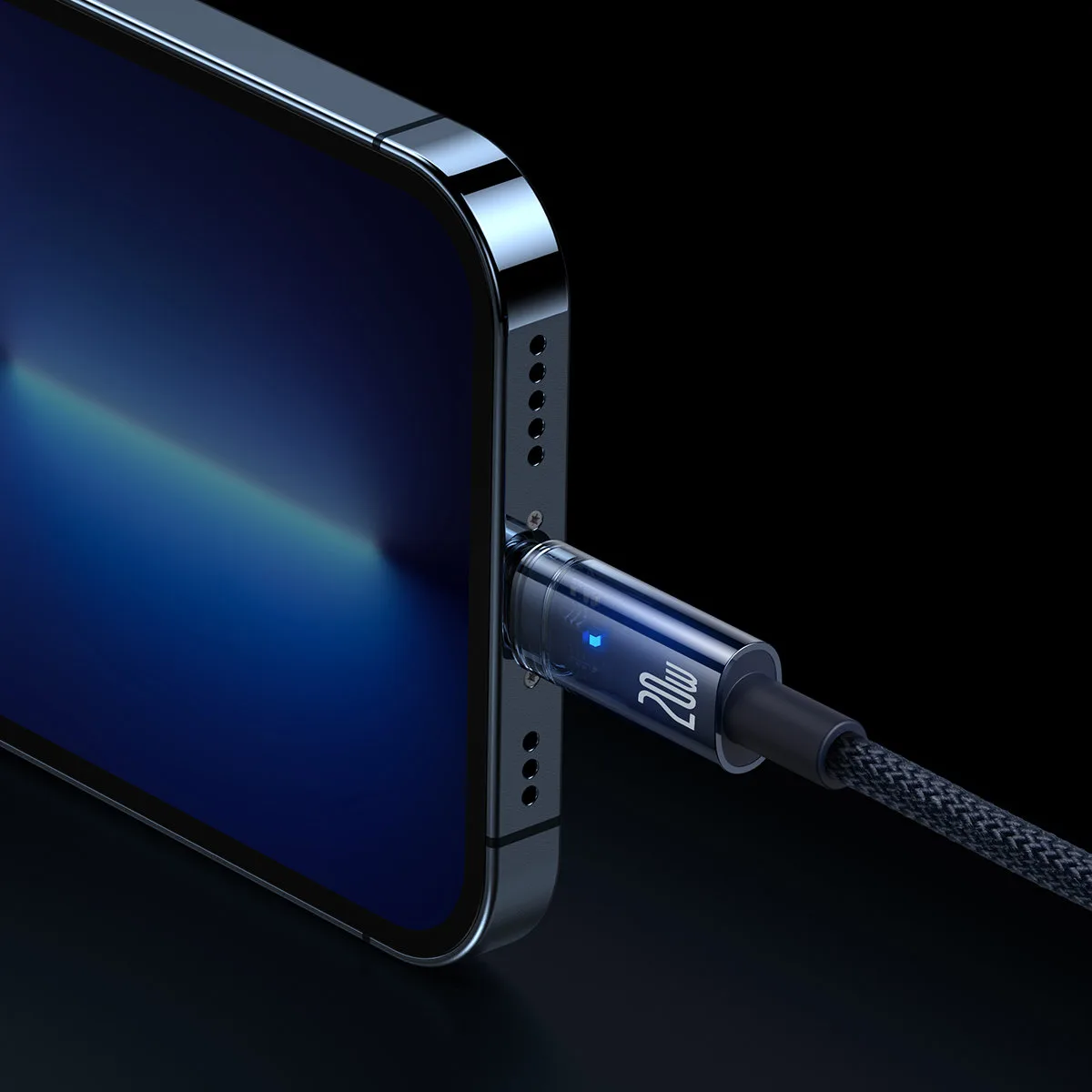 Explorer Series USB-C to iPhone Lightning Cable, 20W, 1m, Blue 8