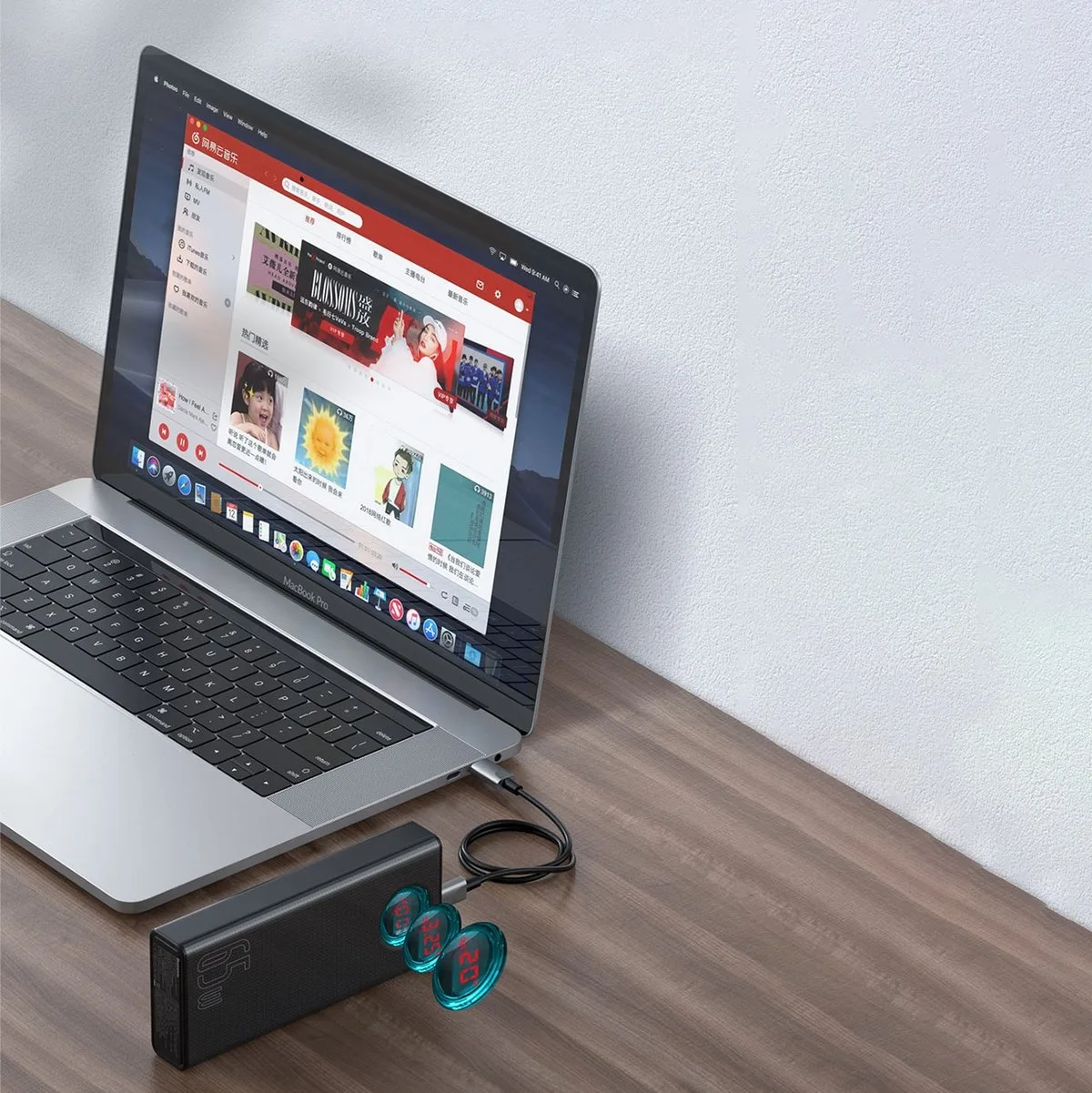 Amblight powerbank 65W 30000mAh Overseas Edition biały 11