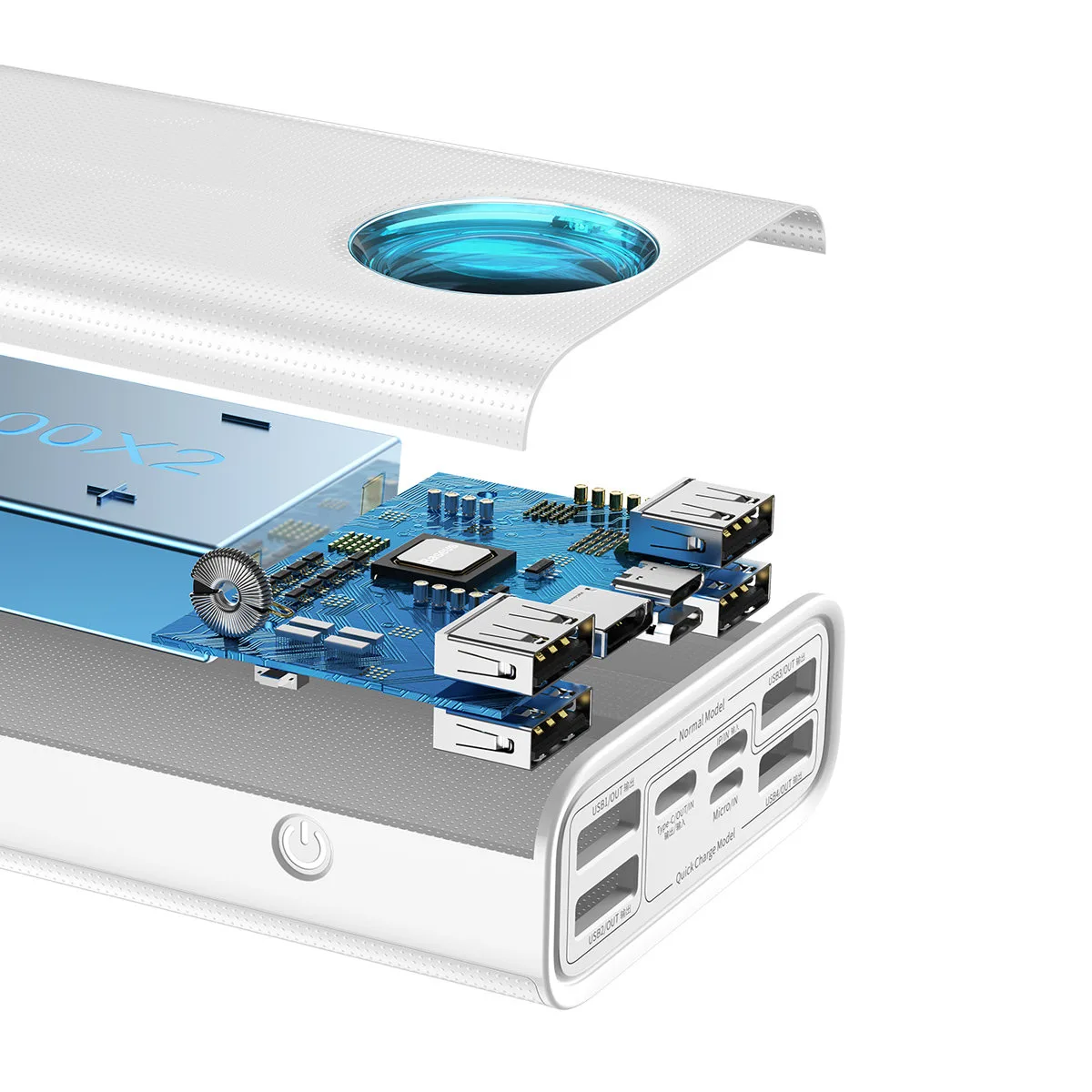 Amblight powerbank 65W 30000mAh Overseas Edition biały 6
