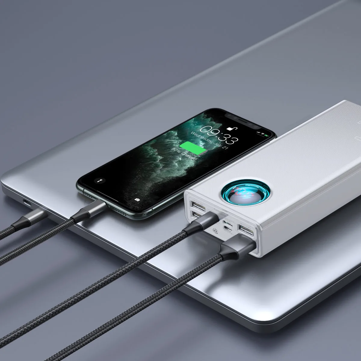 Amblight powerbank 65W 30000mAh Overseas Edition biały 7