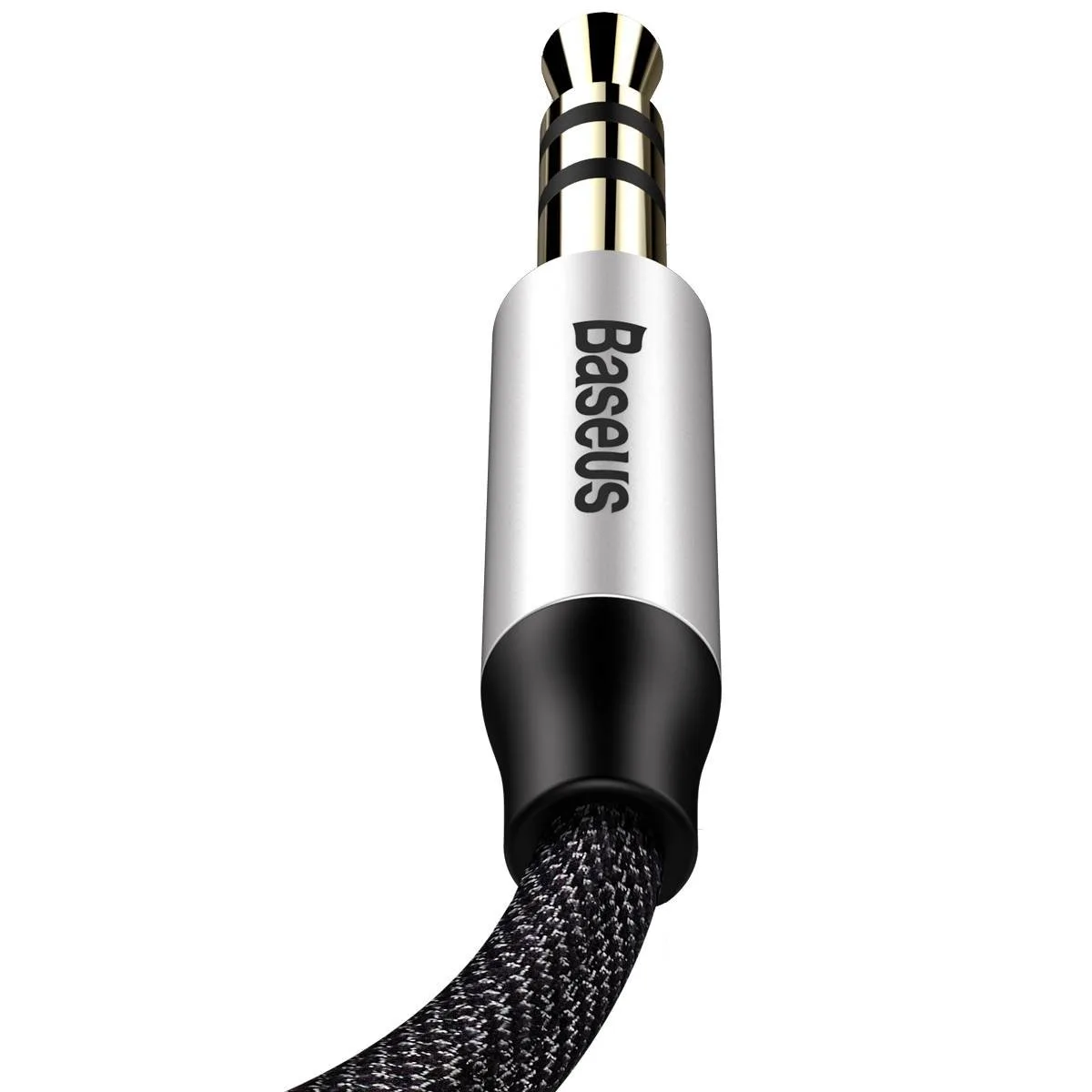 Yiven M30 3,5 mm-es sztereó AUX audio kábel, hím mini jack, 1 m, ezüst-fekete 7