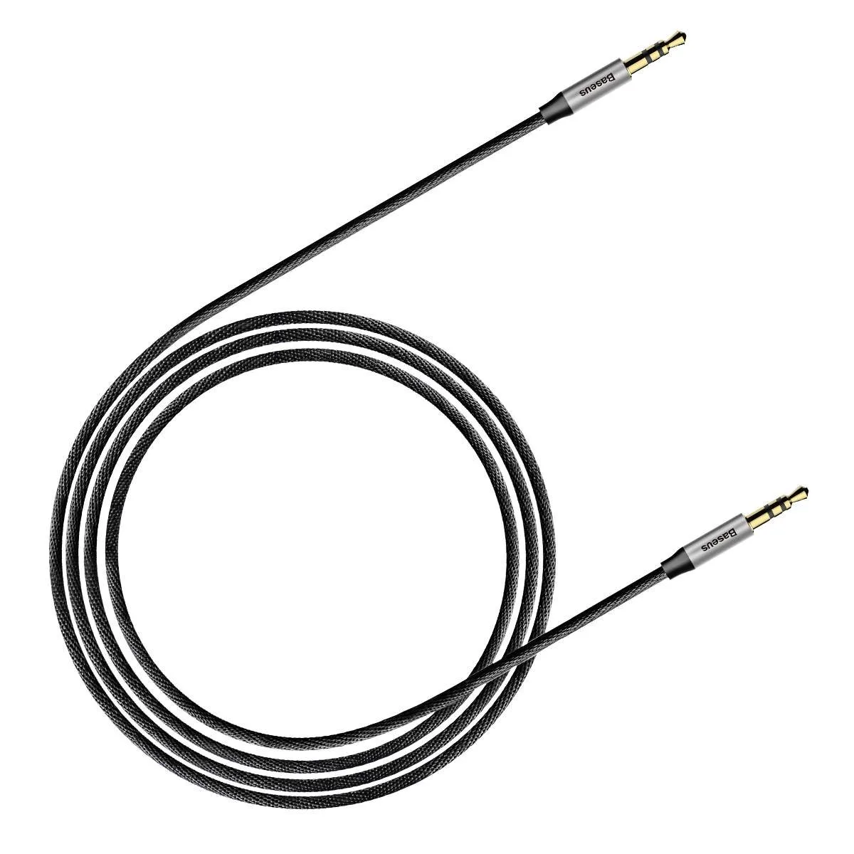 Yiven M30 3,5 mm-es sztereó AUX audio kábel, hím mini jack, 1 m, ezüst-fekete 9