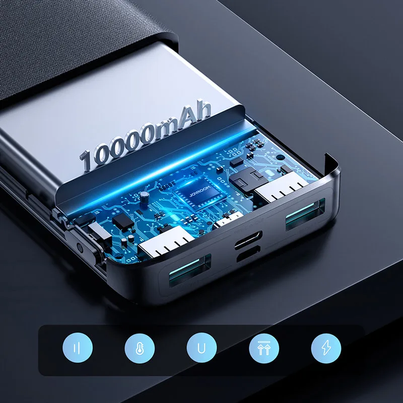 22,5 W 10000 mAh Power Bank s PD, QC3.0 i AFC, crna 5