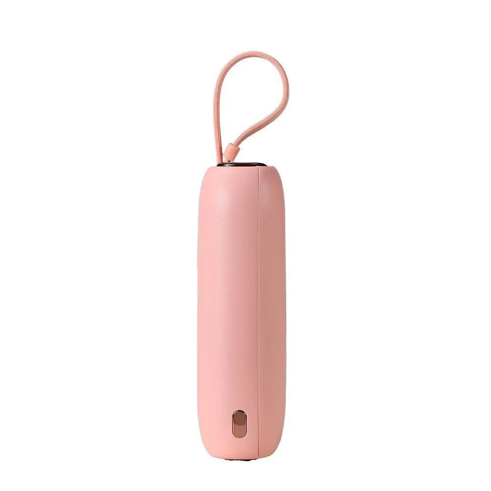 Power bank Colorful Series de 10000 mAh, 22,5 W, cu cabluri USB-C și iPhone Lightning, roz 3
