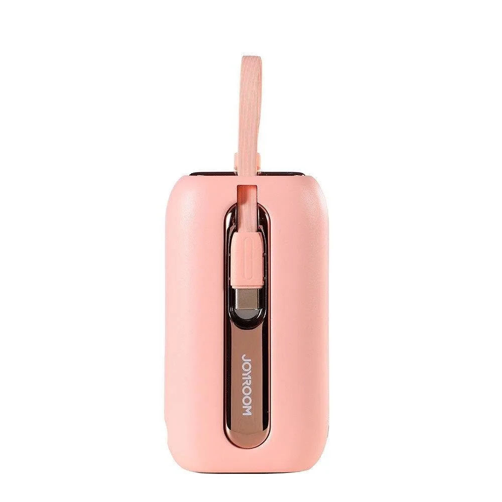 Power bank Colorful Series de 10000 mAh, 22,5 W, cu cabluri USB-C și iPhone Lightning, roz 9
