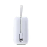 10000mAh Power Bank Colorful Series 22.5W s USB-C i iPhone Lightning kabelima, bijela 10