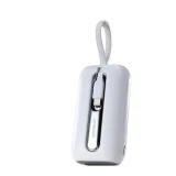 10000mAh Power Bank Colorful Series 22.5W s USB-C i iPhone Lightning kabelima, bijela 3