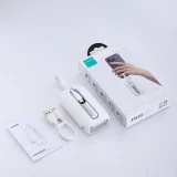 10000mAh Power Bank Colorful Series 22.5W s USB-C i iPhone Lightning kabelima, bijela 6